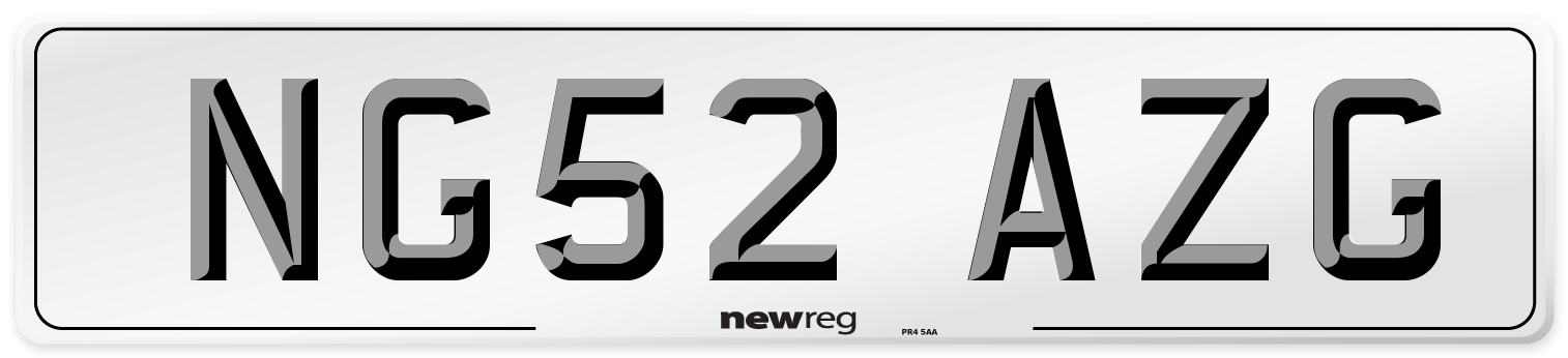 NG52 AZG Number Plate from New Reg